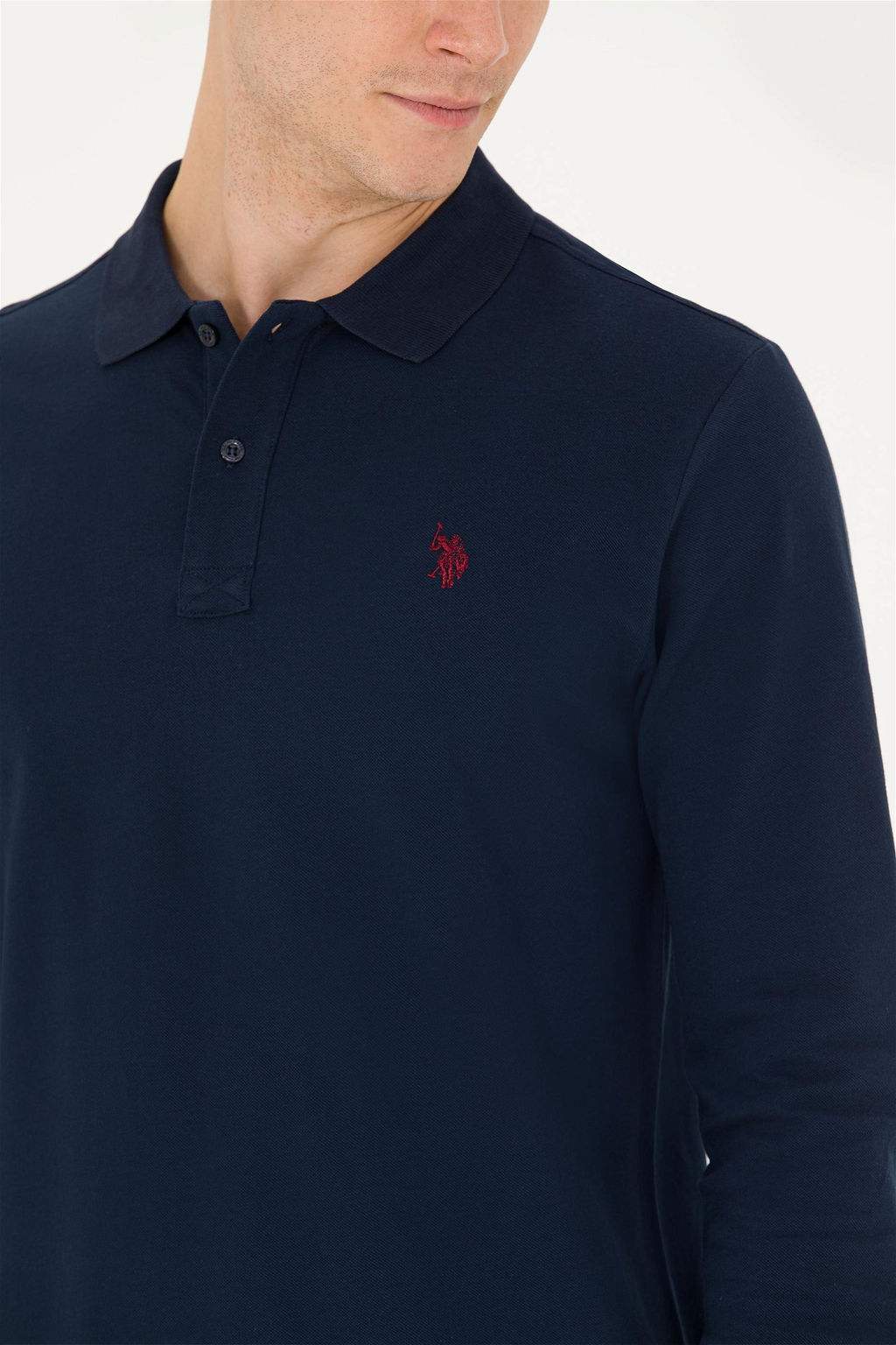 U. S. Polo Assn / Мужской темно-синий базовый свитшот - U.s. polo assn фото 13
