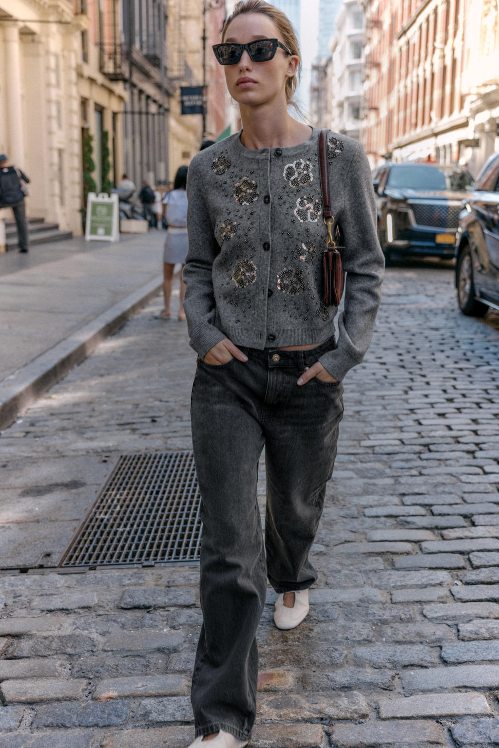 BEADED KNIT CARDIGAN