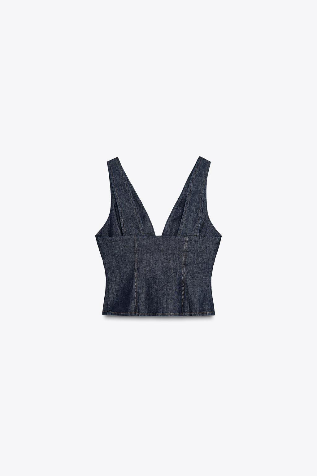 Z1975 DENIM CROP TOP - Zara фото 7