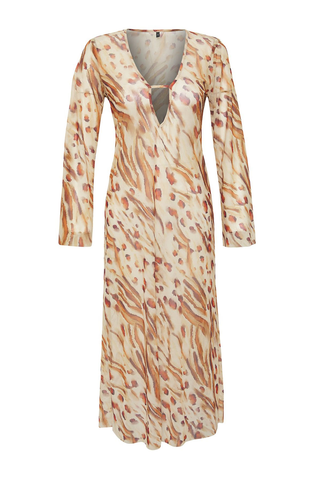 Trendyolmilla Leopar Desenli Oversize Maxi Dokuma Plaj Elbise TBESS25EL00116 фото 5