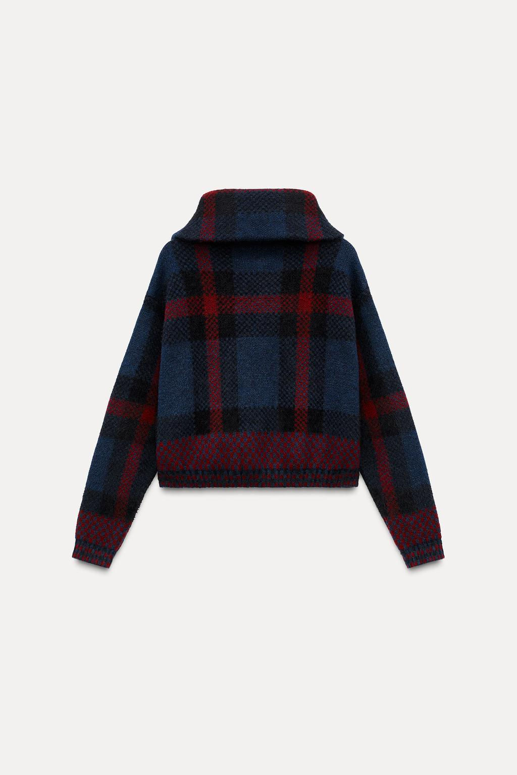 CHECK KNIT CARDIGAN - Zara фото 3