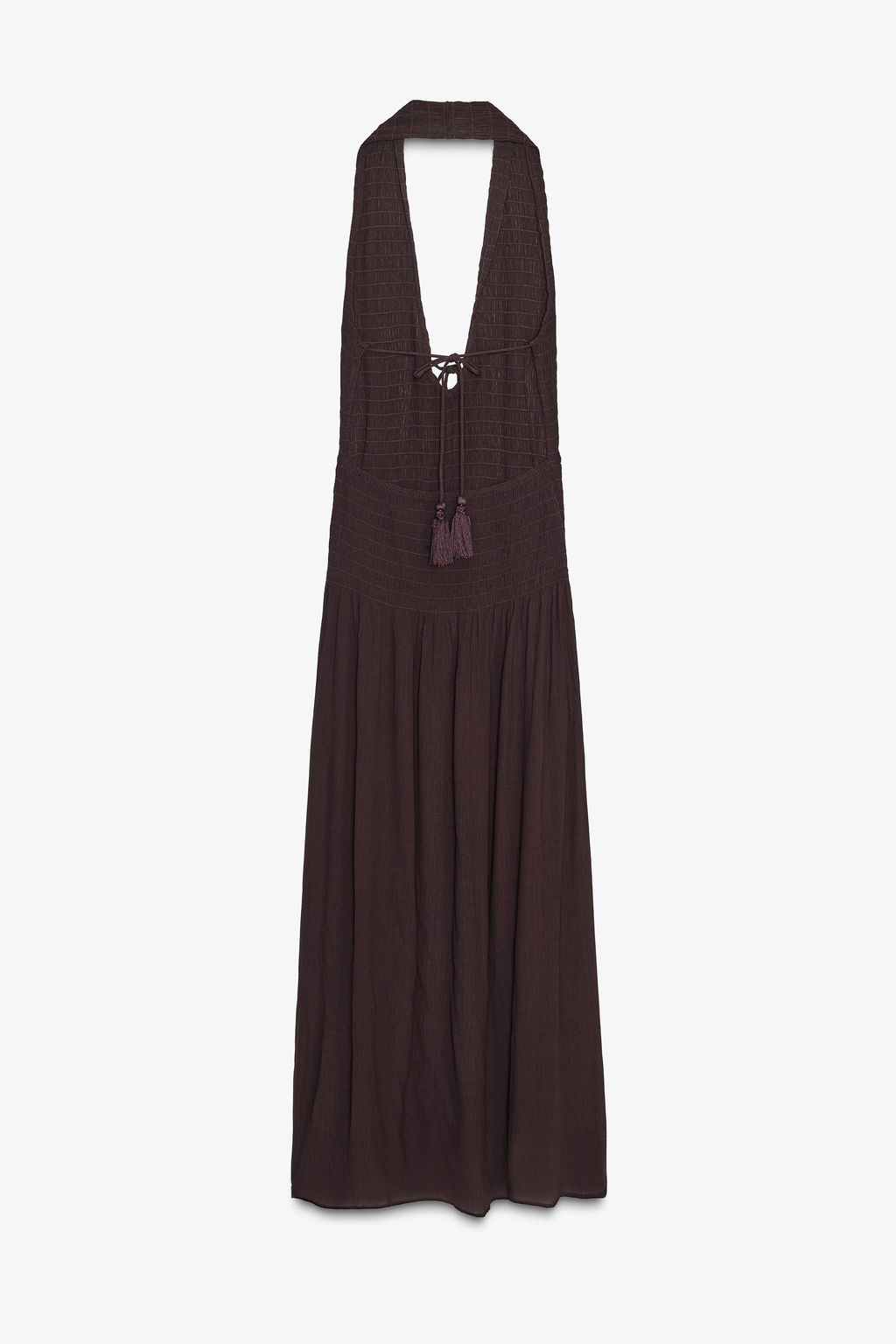 SMOCKED HALTER DRESS - Zara фото 19