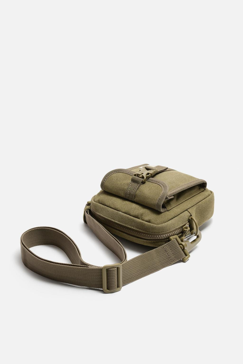 FABRIC CROSSBODY BAG WITH POCKET - Zara фото 2