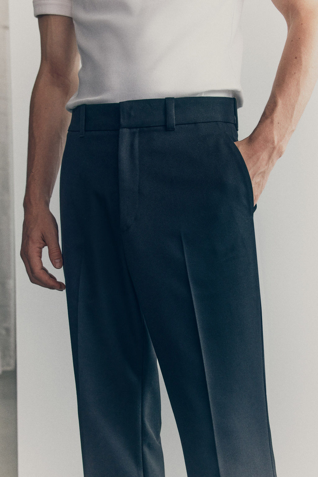 Pantal?n bootcut en mezcla de lana - H&m фото 8