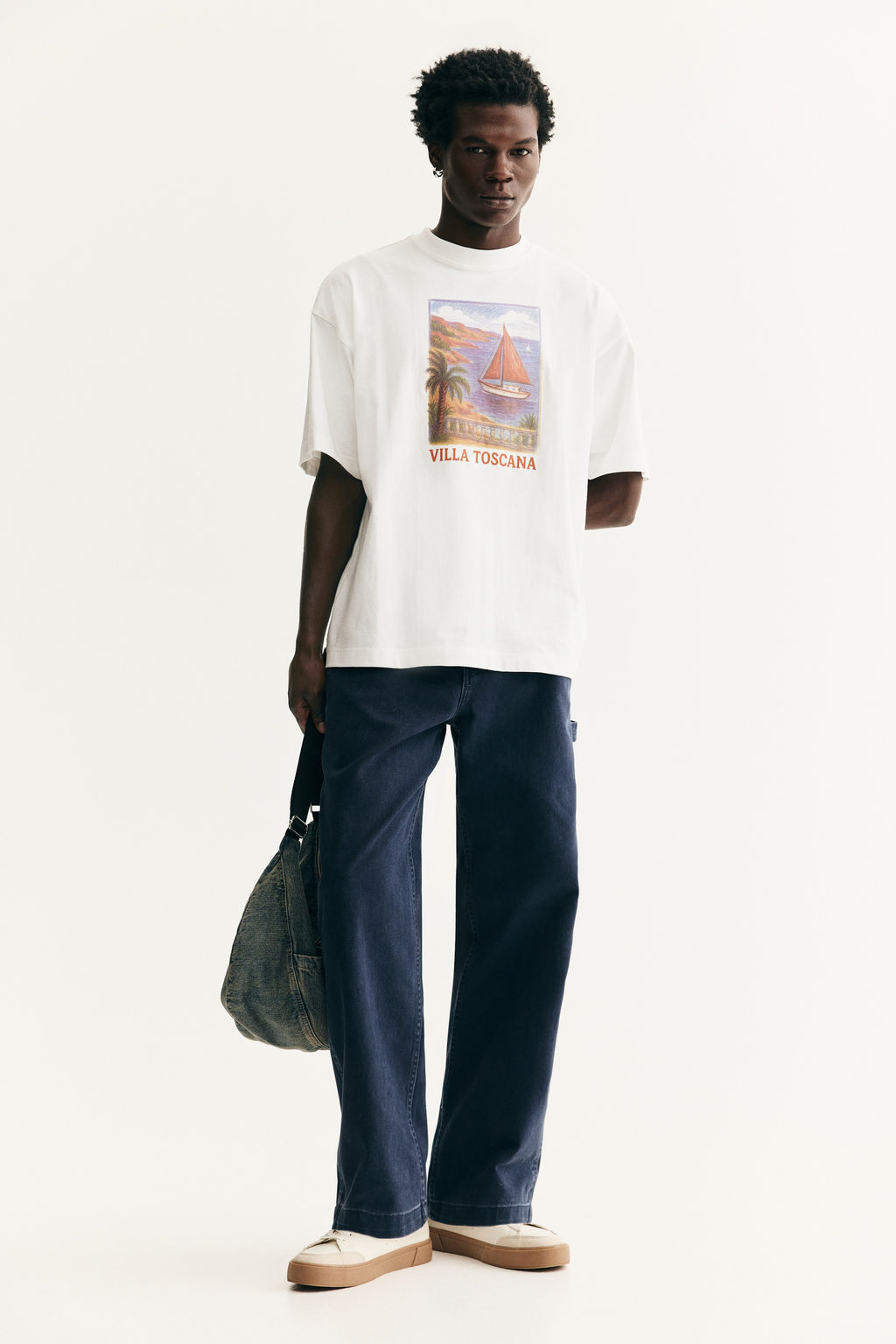 Camiseta con estampado Oversized Fit - H&m фото 7