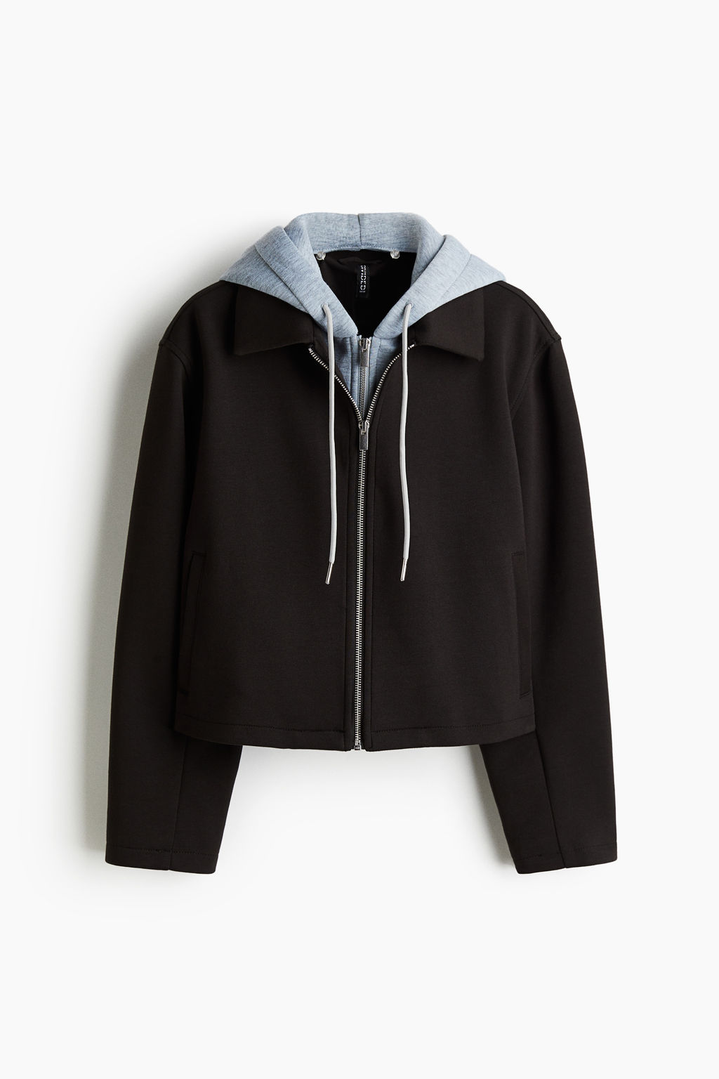 Chaqueta efecto neopreno con dise?o de doble capa