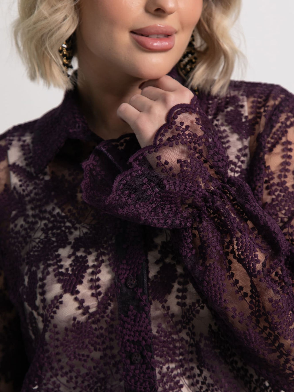 Блуза Изысканная (фиолетовая) Б15244-45М