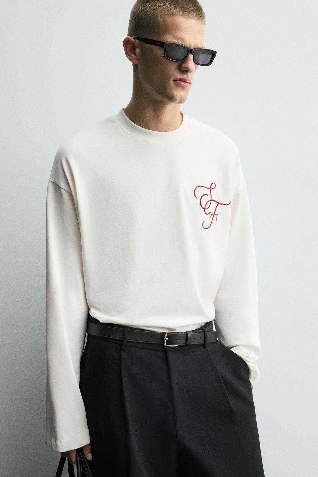 BOXY FIT EMBROIDERED T-SHIRT - Zara фото 2