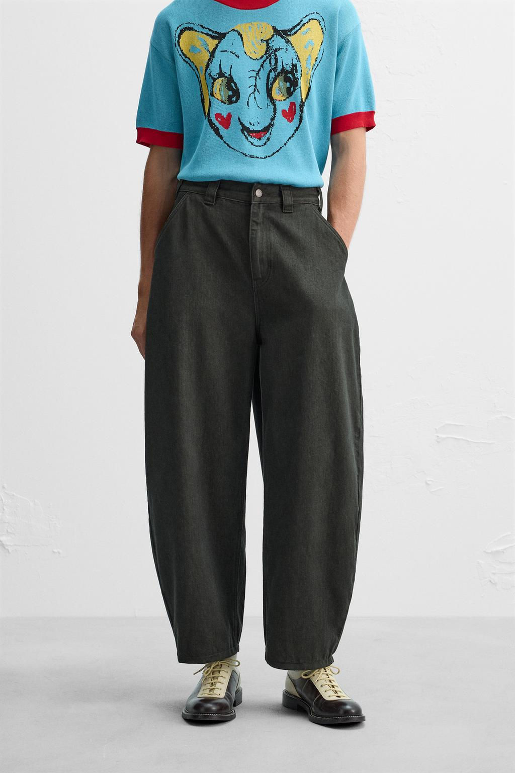 BALLOON FIT OVERDYED TROUSERS X HARRY LAMBERT - Zara фото 2