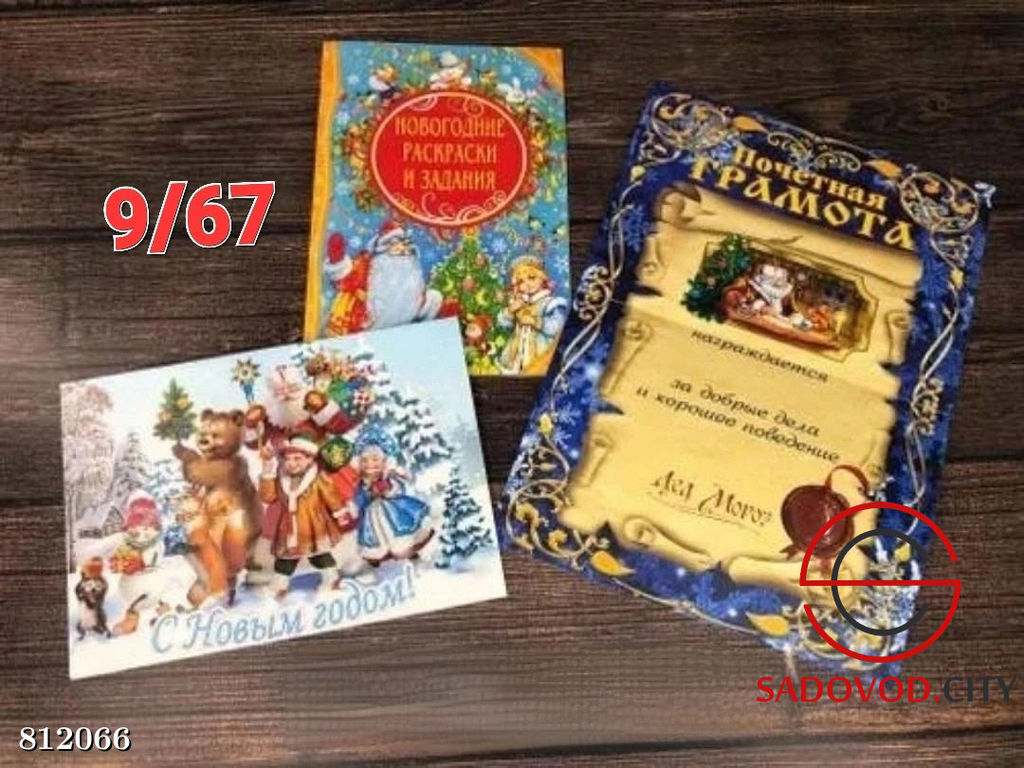 Письмо от Деда Мороза в крафт конверте с сургучной печатью и раскраской.