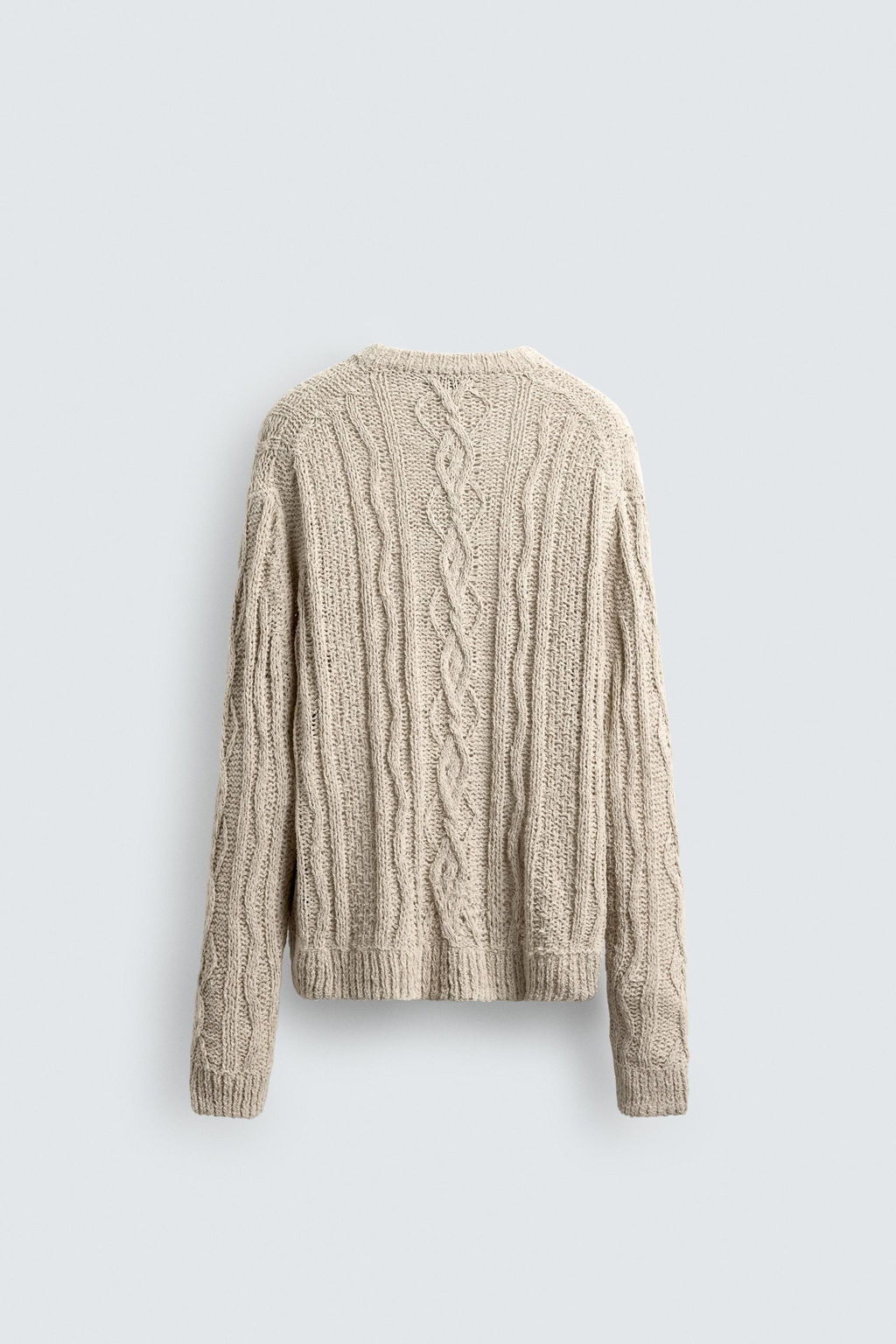 TEXTURED CABLE-KNIT SWEATER - Zara фото 7