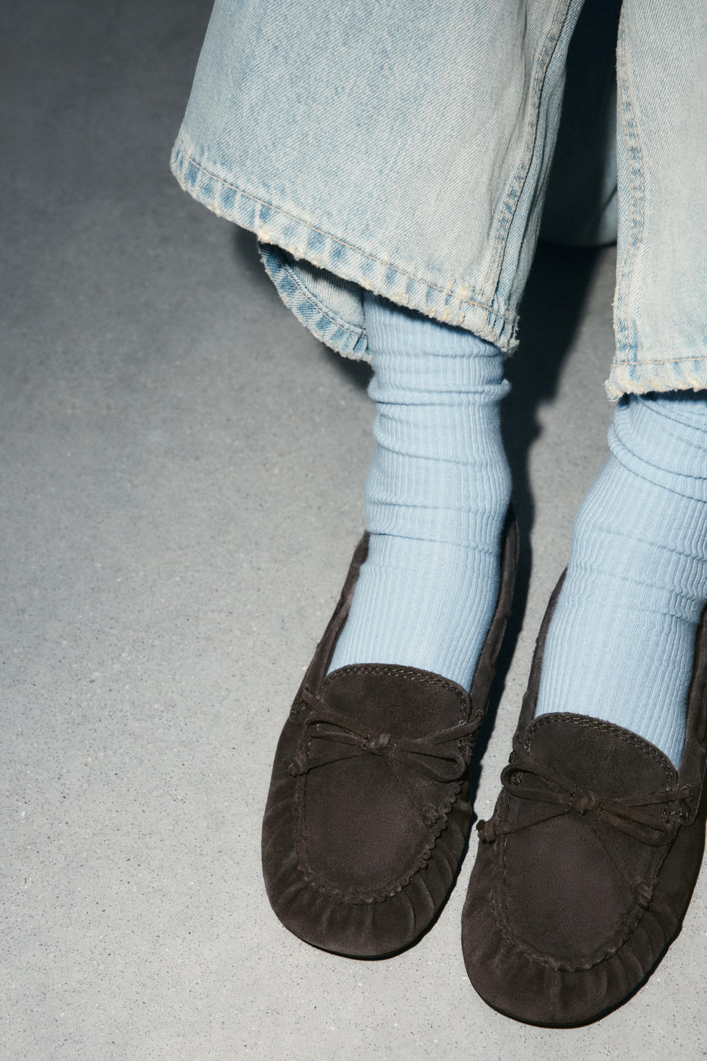 SPLIT SUEDE LOAFERS - Zara фото 2