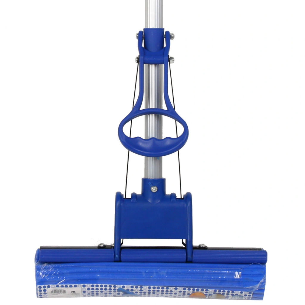 Швабра Селфи с губкой ПВА алюминевая ручка 120 см(отжим один ролик) 8014