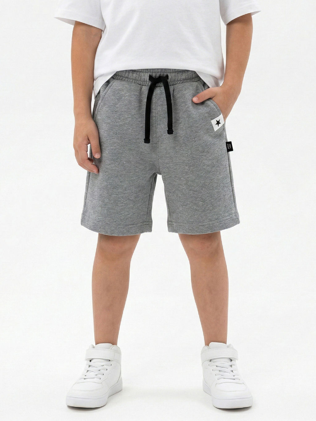 Шорты трикотажные 22-4597 темно-серый меланж