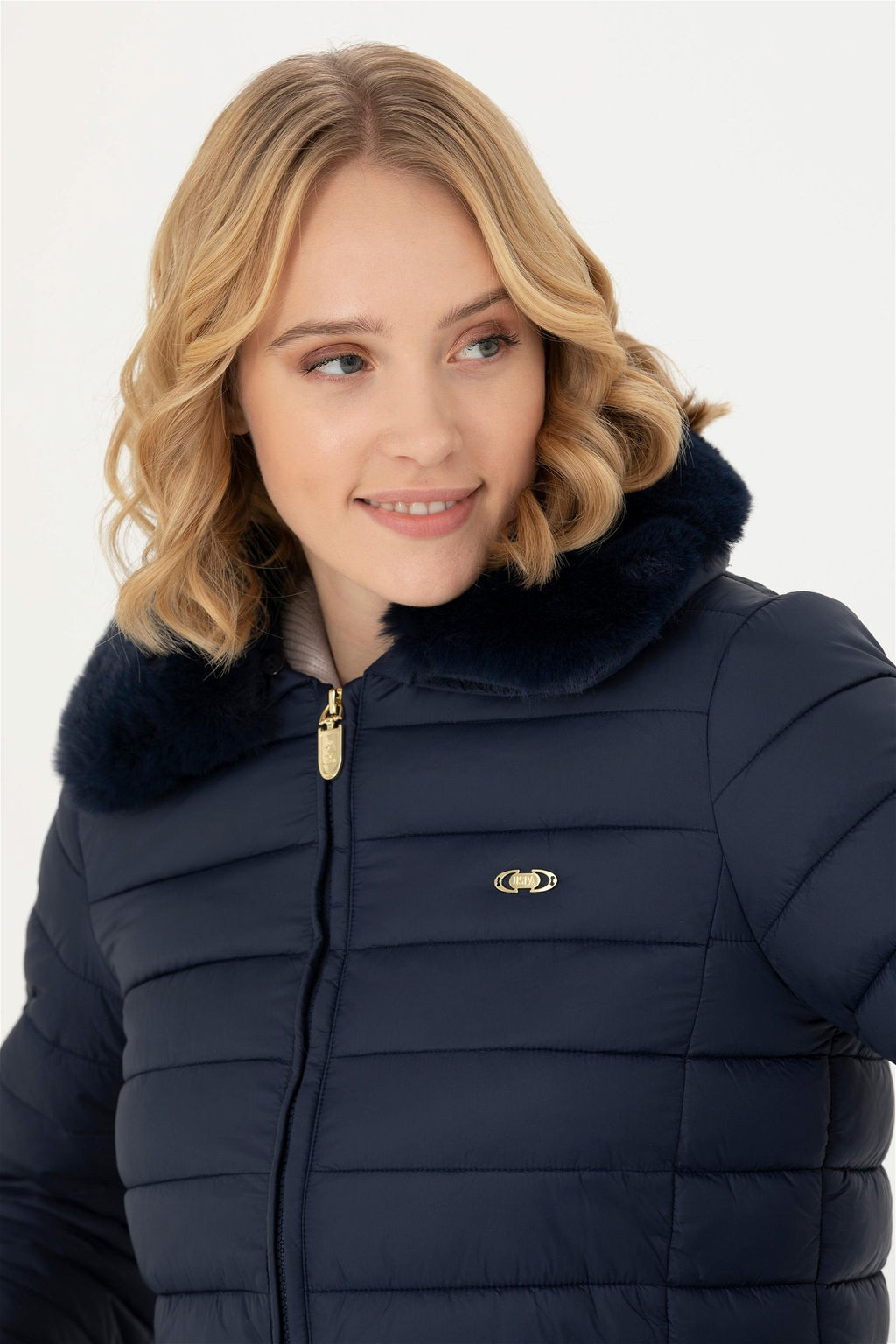 Женское темно-синее пальто Неожиданная скидка в корзине - U.s. polo assn фото 2