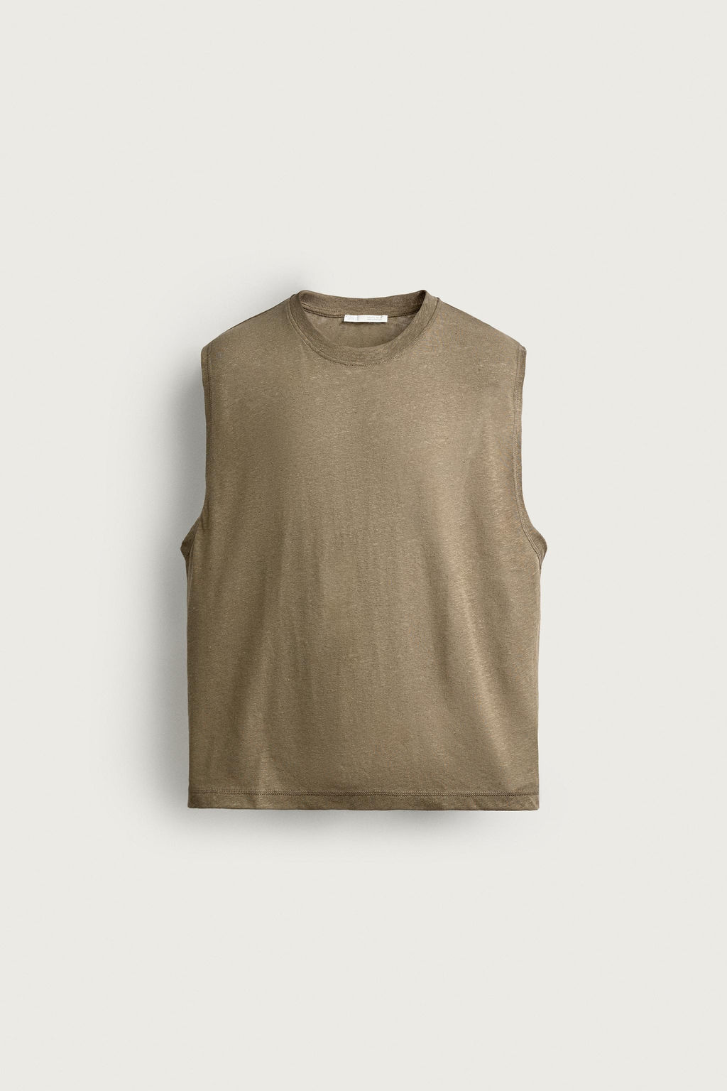 CAMISETA TANK RELAXED FIT ALGOD?N - LINO / Leopardo - Zara фото 7
