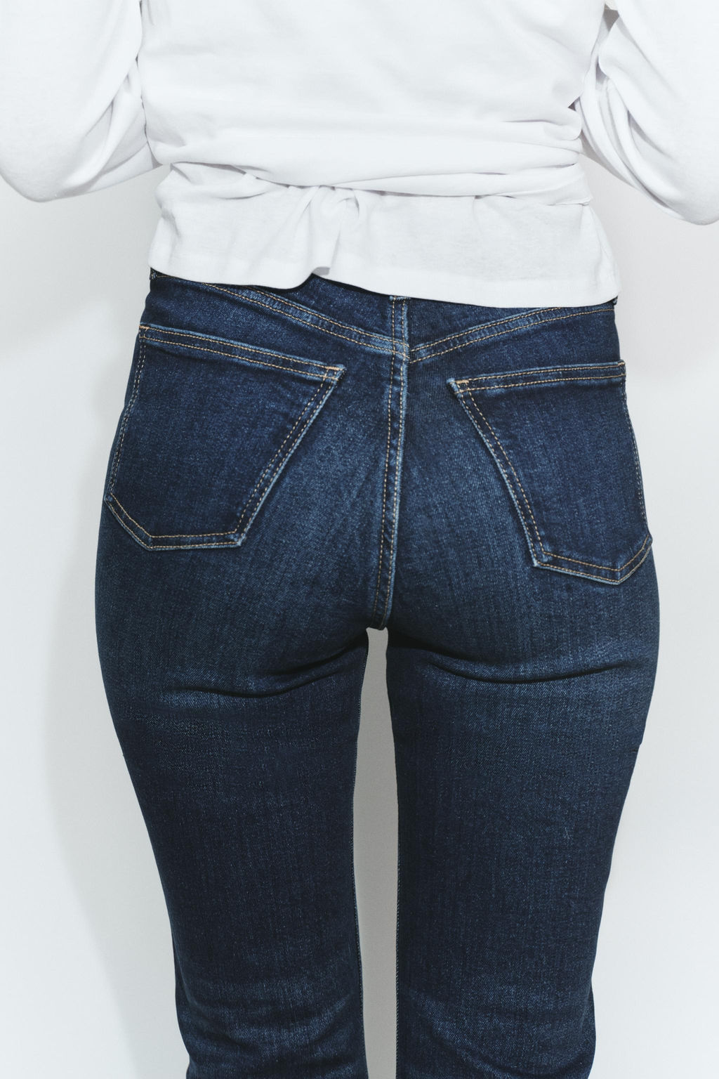 JEANS TRF CROPPED FLARE TIRO ALTO / Marino - Zara фото 14