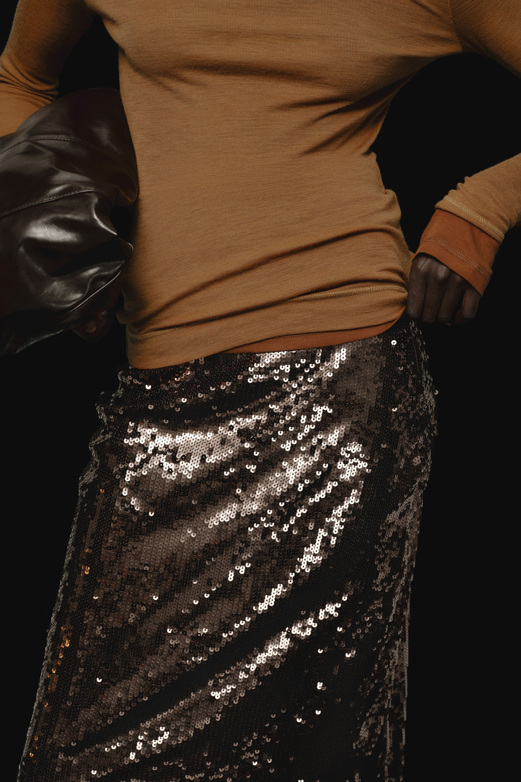 Falda de lentejuelas con flecos - H&m фото 3