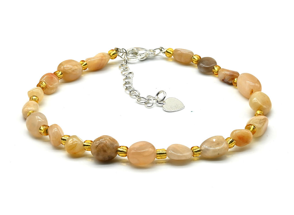 Браслет из беломорита галтовка 6*5-7*8мм, 18см