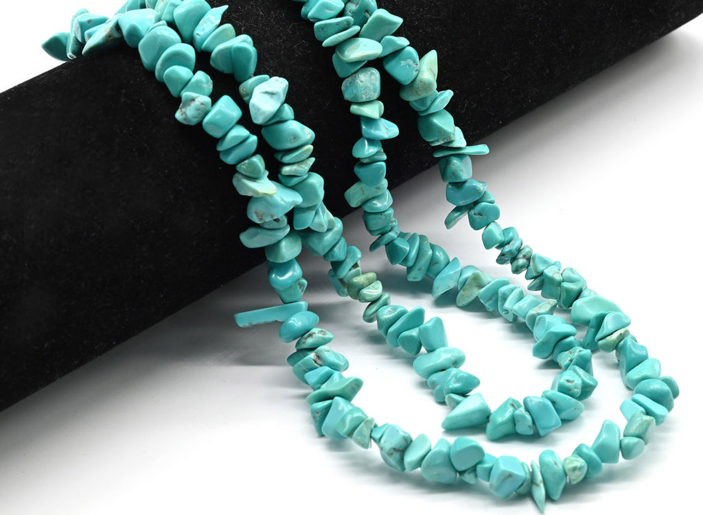 Бусы крошка 80см из бирюзы иранской имитация