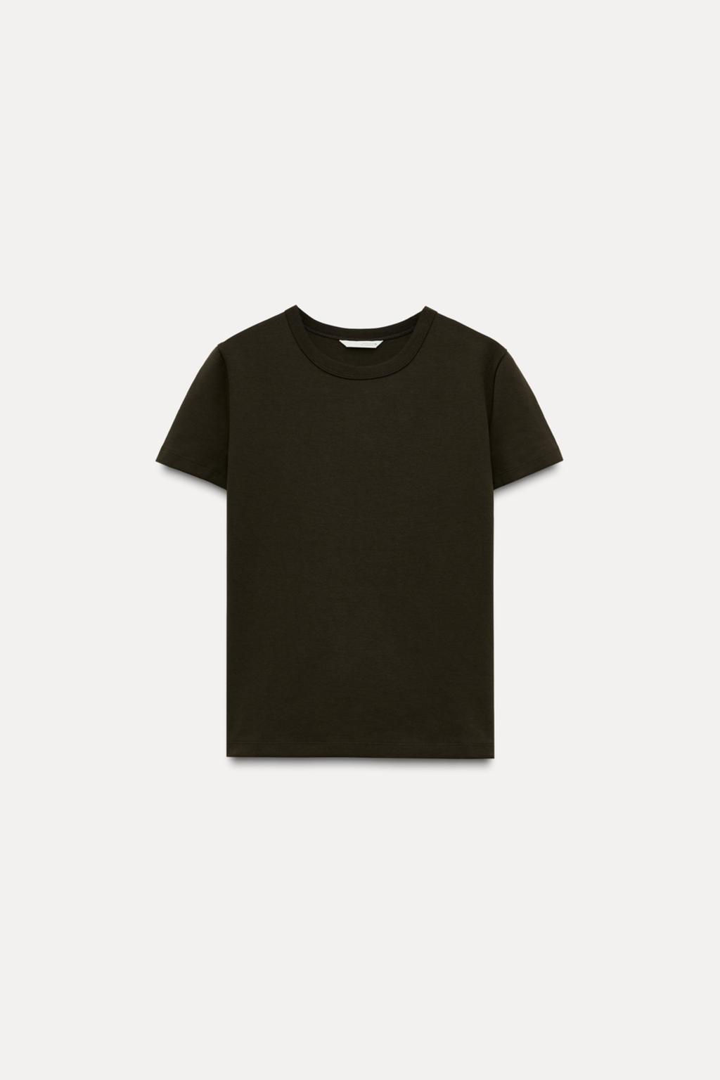 SHORT SLEEVE INTERLOCK T-SHIRT - Zara фото 20