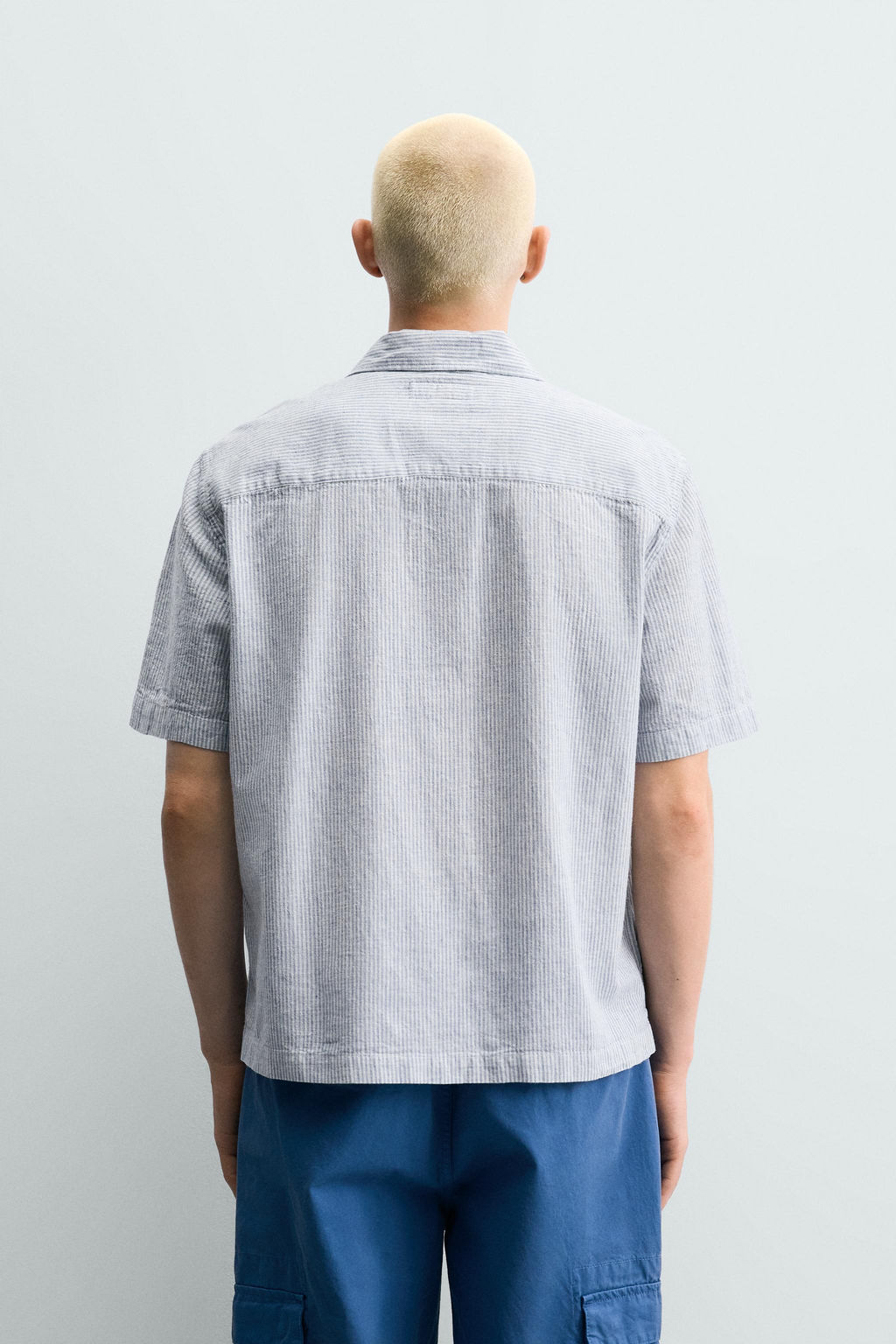 CAMISA FLUIDA RAYAS / Azul claro - Zara фото 3
