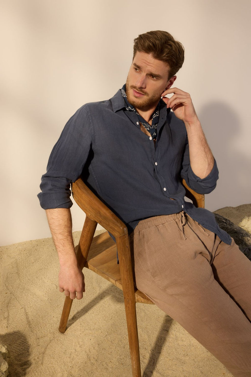TRENDYOL MAN Premium Gri %100 Keten Regular Fit Gomlek TMNSS24GO00058 - Trendyolmilla фото 19