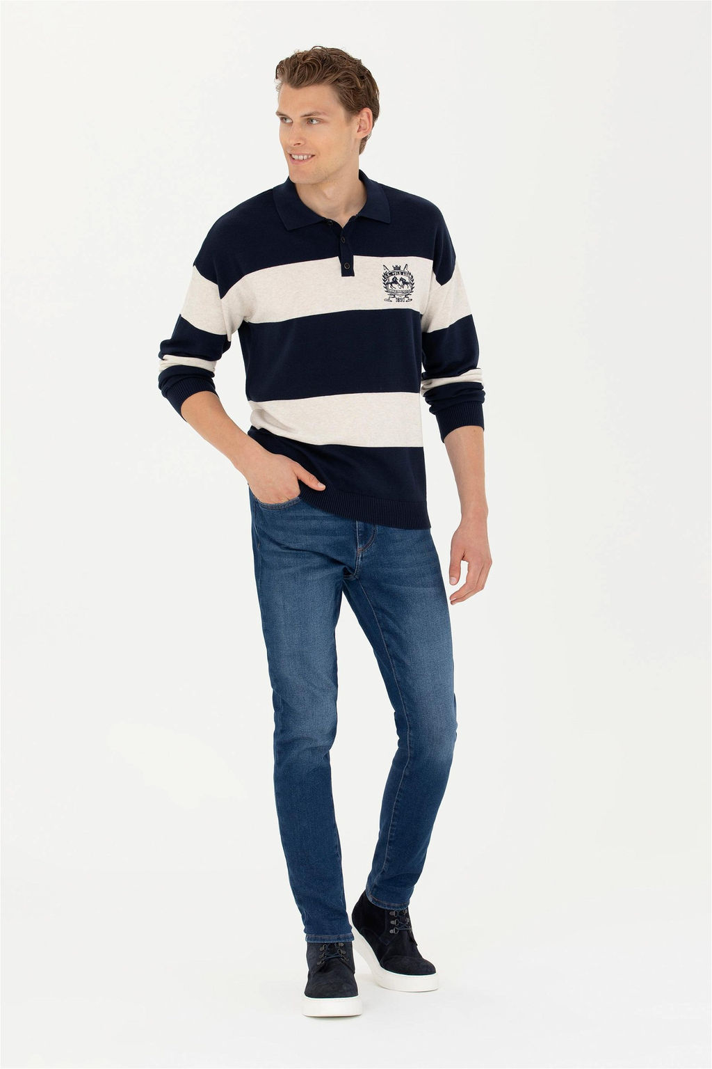 Мужской темно-синий свитер - U.s. polo assn фото 11