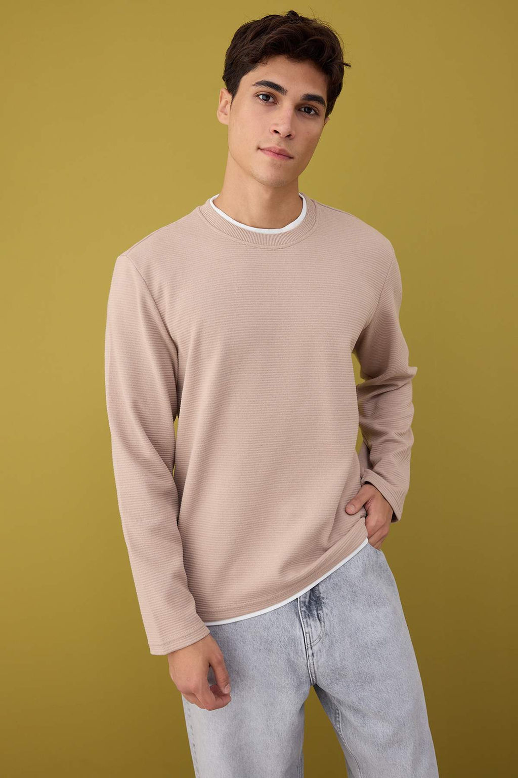 TRENDYOL MAN Mavi Regular/Normal Kesim Sweatshirt TMNAW22SW0658 - Trendyolmilla фото 16