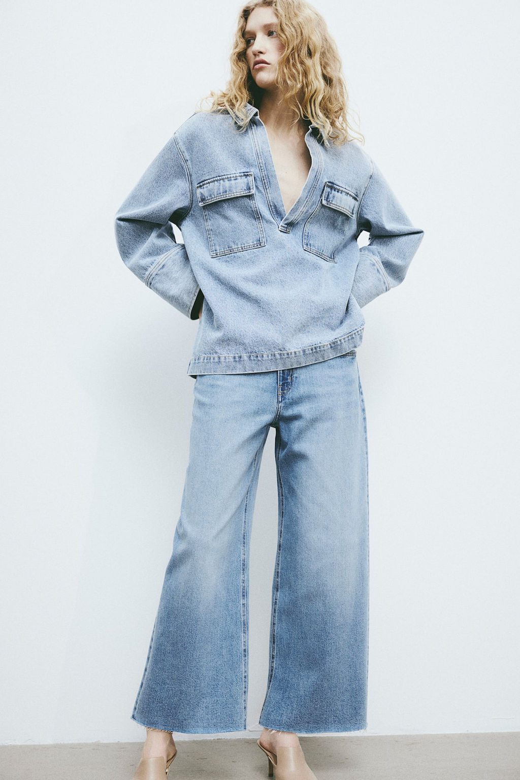 Wide High Ankle Jeans - H&m фото 3