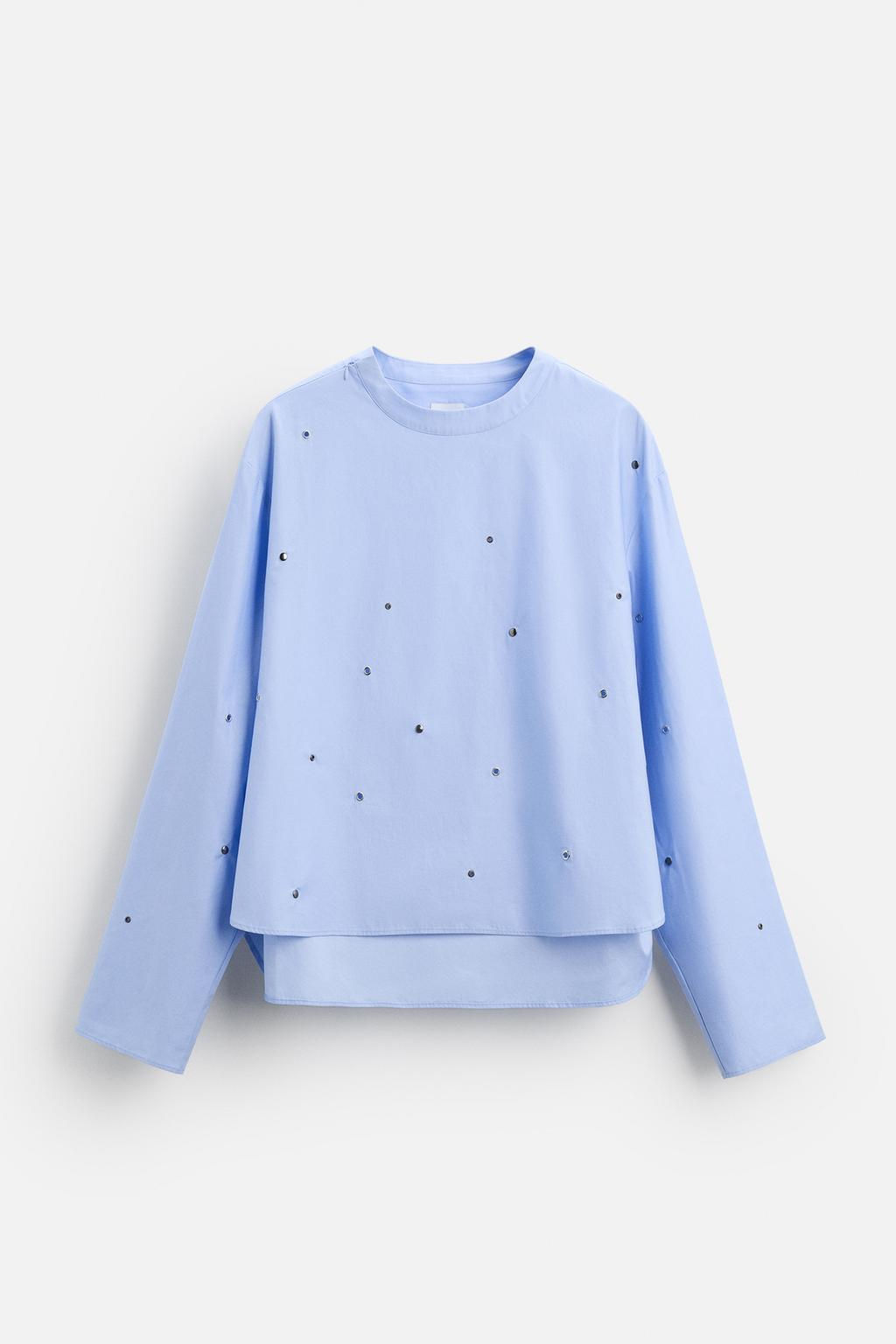 LIMITED EDITION STUDDED SHIRT - Zara фото 7