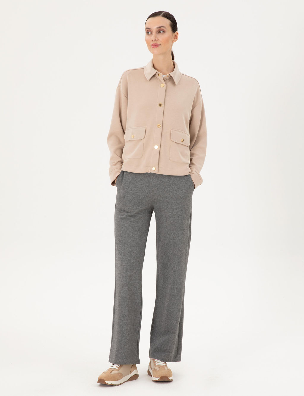 Antrasit Melanj Loose Fit E_ofman Alt_ - Pierre cardin фото 3