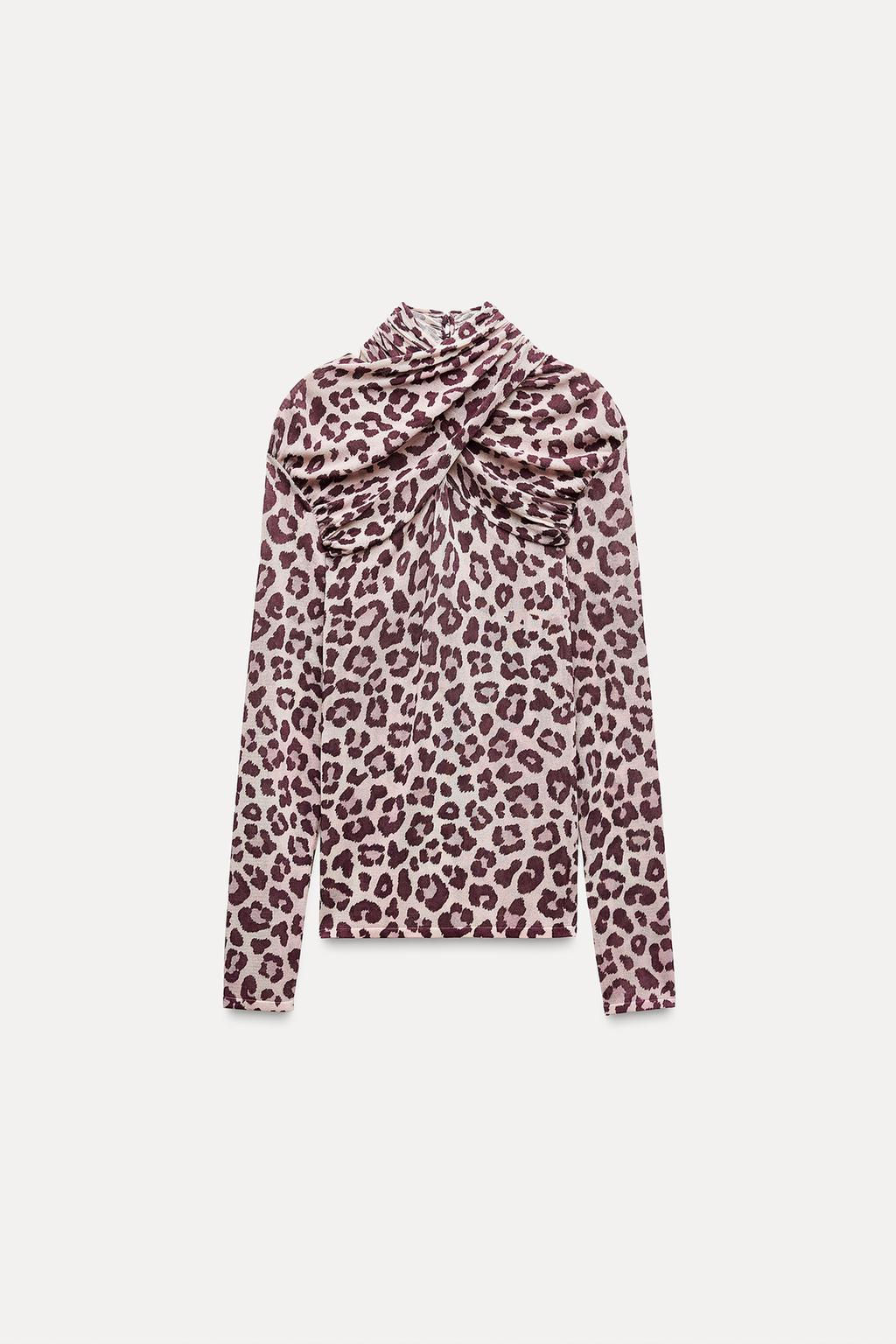 ANIMAL JACQUARD KNIT TOP - Zara фото 6