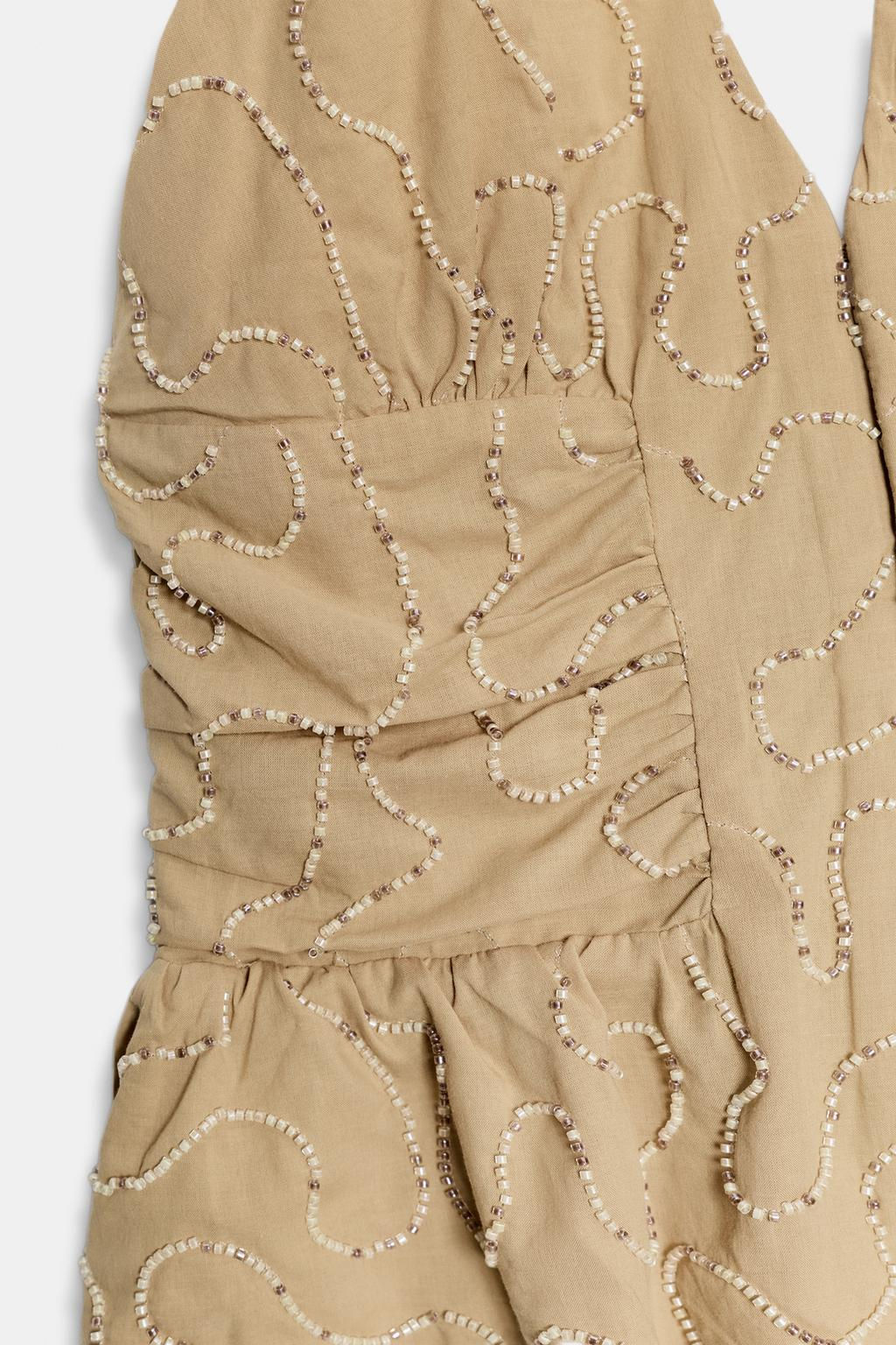 HALTER BEADED TOP - Zara фото 7