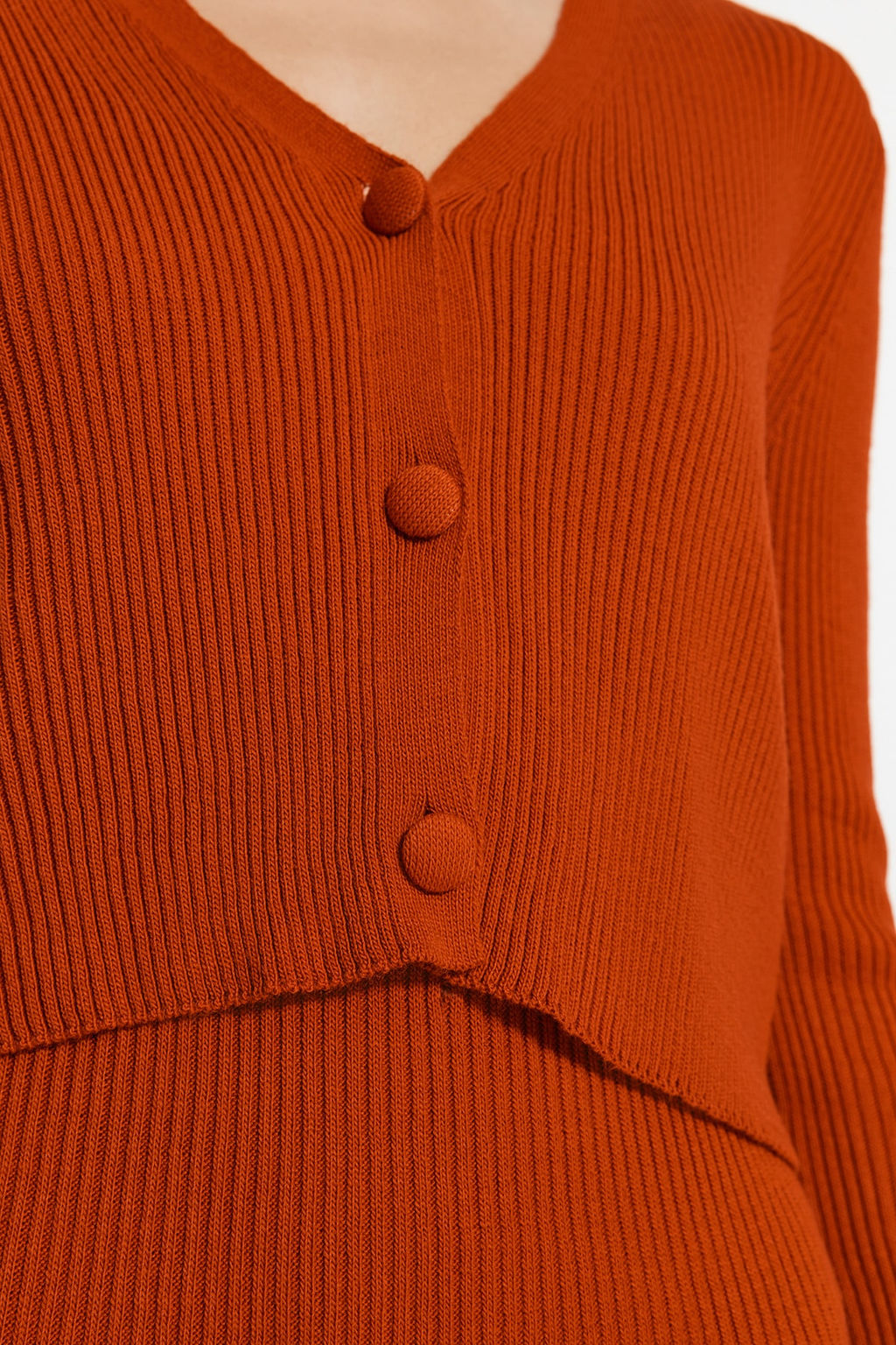 TRENDYOLMILLA Pembe Vucuda Oturan Midi Triko H?rka Elbise Tak?m TWOSS21EL0208 фото 25