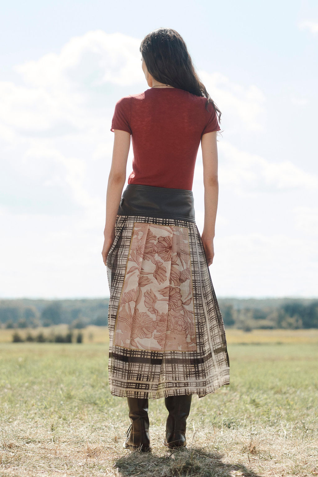 LIMITED EDITION SCARF PLEATED SKIRT - Zara фото 3