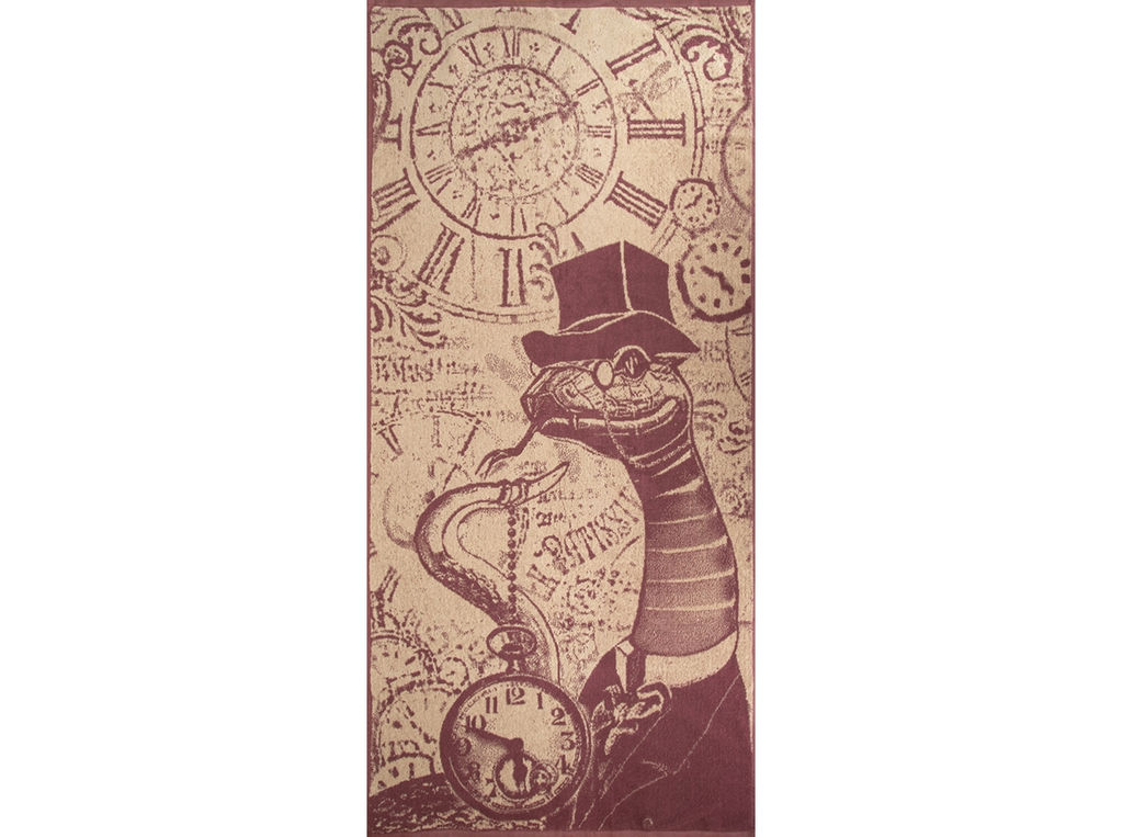 6с102.411ж1 Змей-часовщик (слива1) Полотенце махровое 67х150см