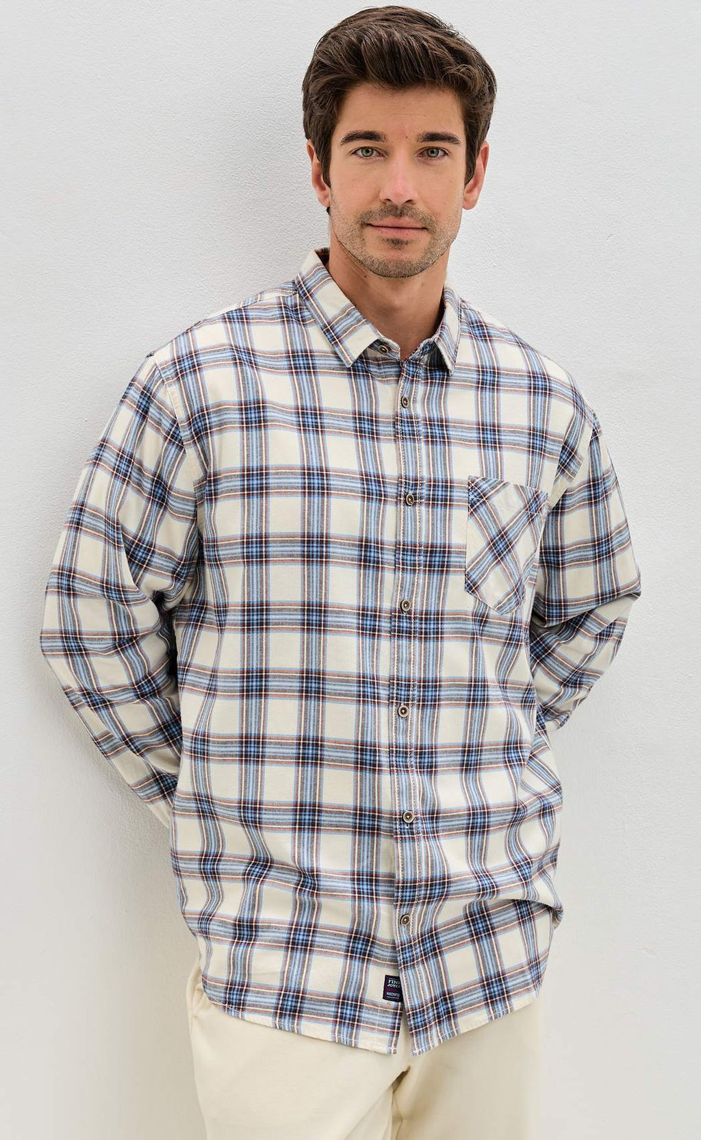 Рубашка F521-0460 milk-blue - Fine joyce фото 2