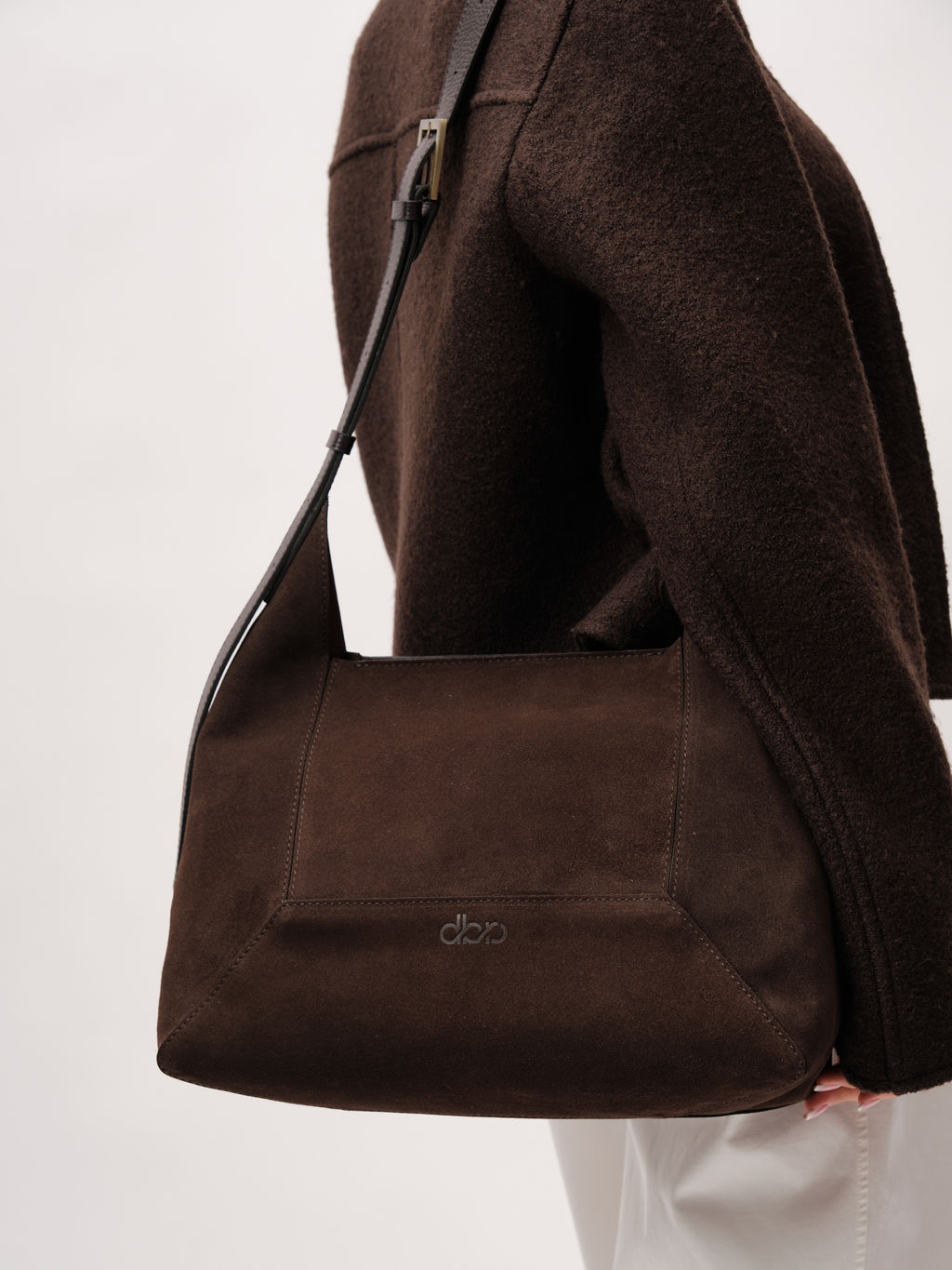 Замшевая сумка Mosaic DBR 31376 черный каштан фото 5