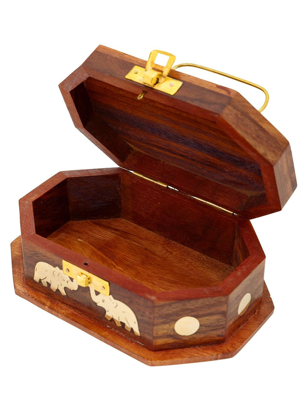 Шкатулка (дерево) резная Сундучок Слон 15х10х9см №Шк5049В - Ганг фото 3