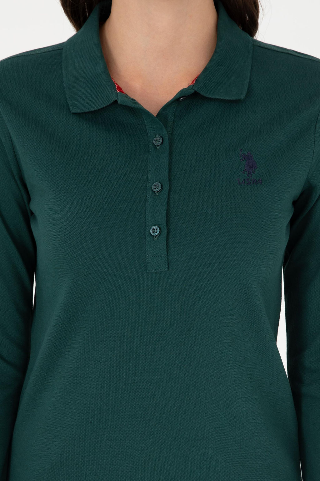 Женский темно-зеленый базовый свитшот Неожиданная скидка в корзине - U.s. polo assn фото 6