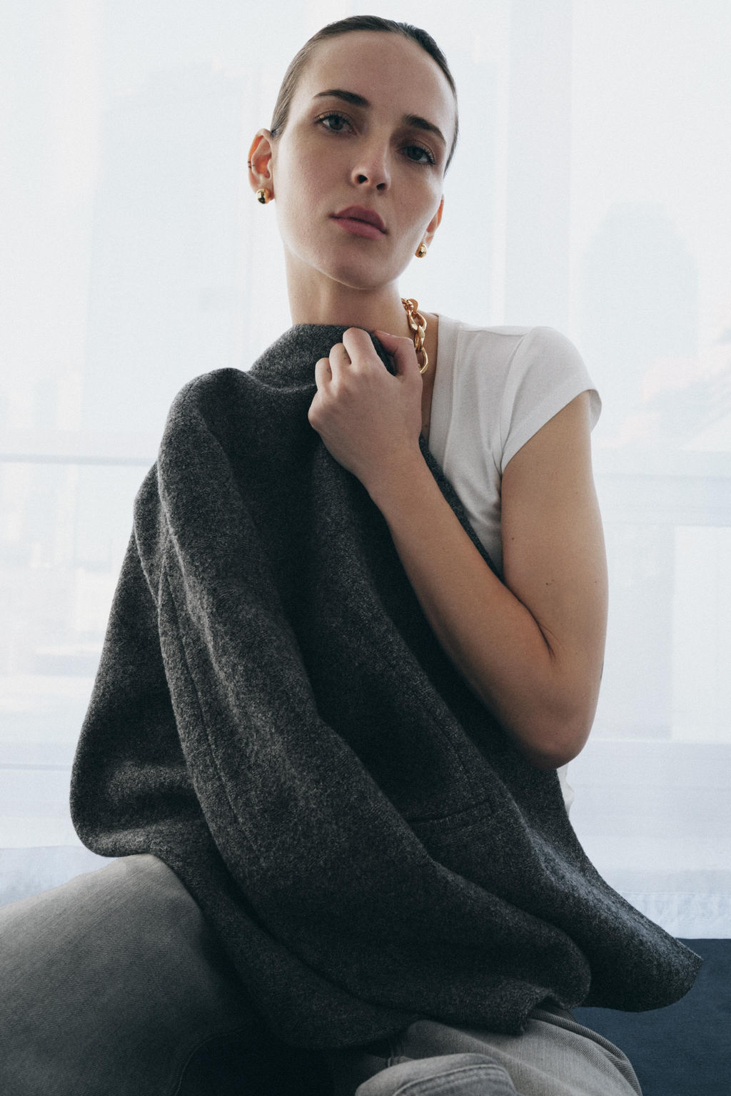 ZW COLLECTION LIMITED EDITION WOOL BLAZER WITH BUTTON - Zara фото 2