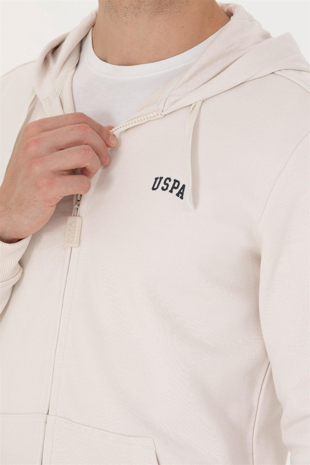 U. S. Polo Assn Мужской вязаный кардиган с капюшоном и камнем - U.s. polo assn фото 7