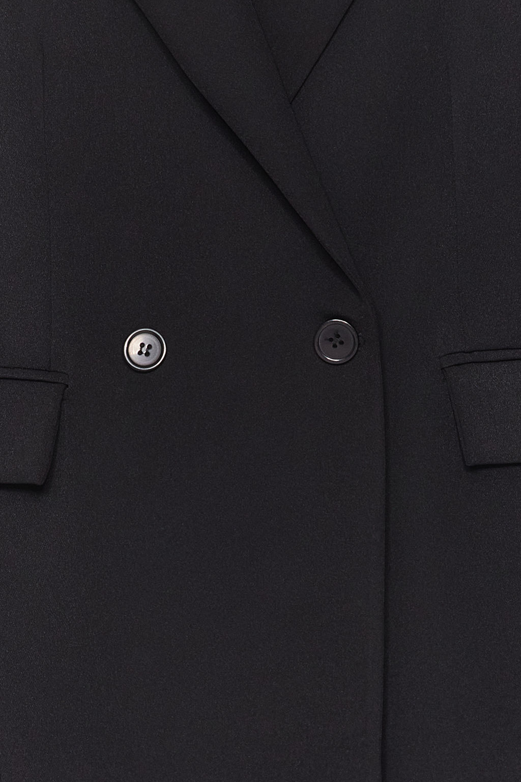 Siyah Regular Astarl? Kruvaze Kapama Dokuma Blazer Ceket TWOSS20CE0059