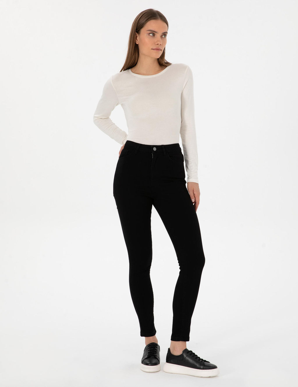 Siyah Skinny Fit Jean Pantolon