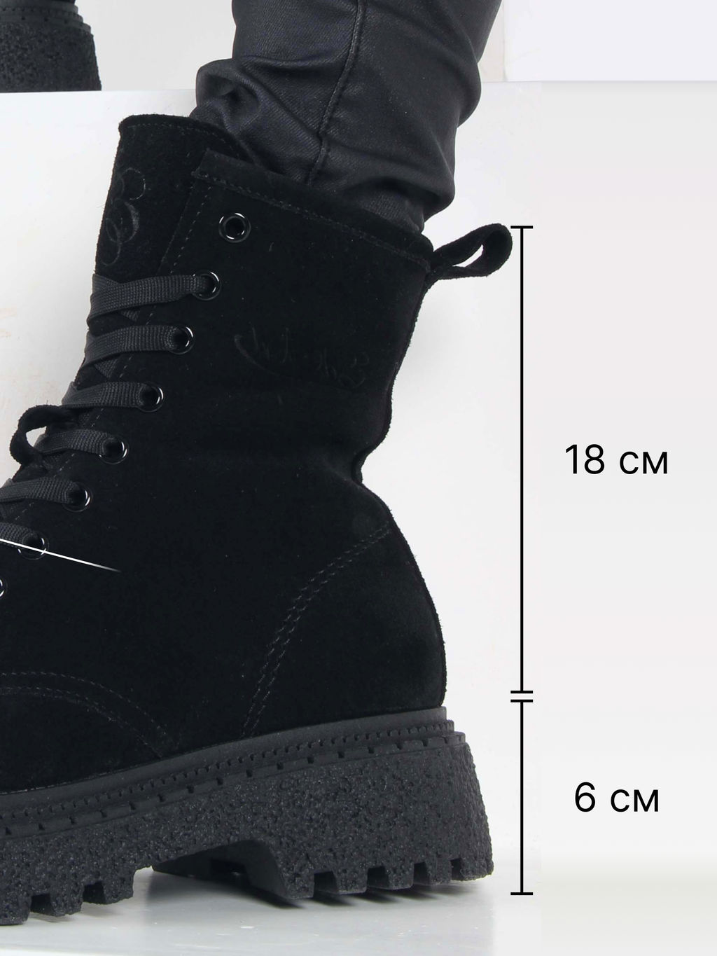 Ботинки 327.asteria.bl черный замш/Мех