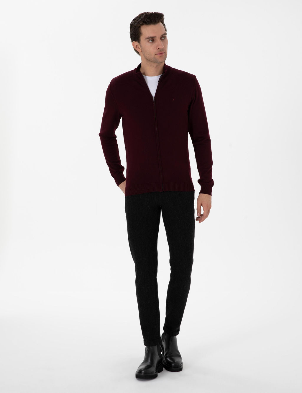 Siyah Slim Fit Kanvas Pantolon - Cacharel фото 3