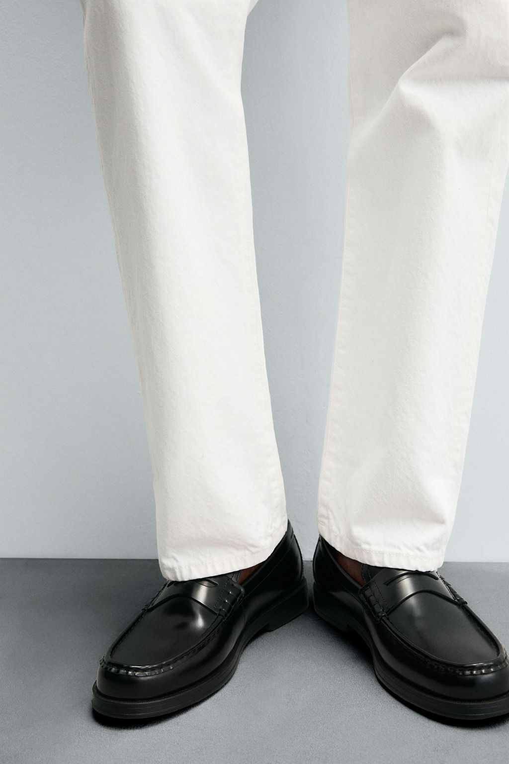 LEATHER PENNY LOAFERS - Zara фото 4