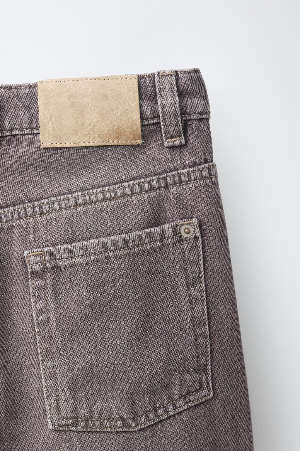 JEANS LOOSE EFECTO LAVADO / Vino - Zara фото 4
