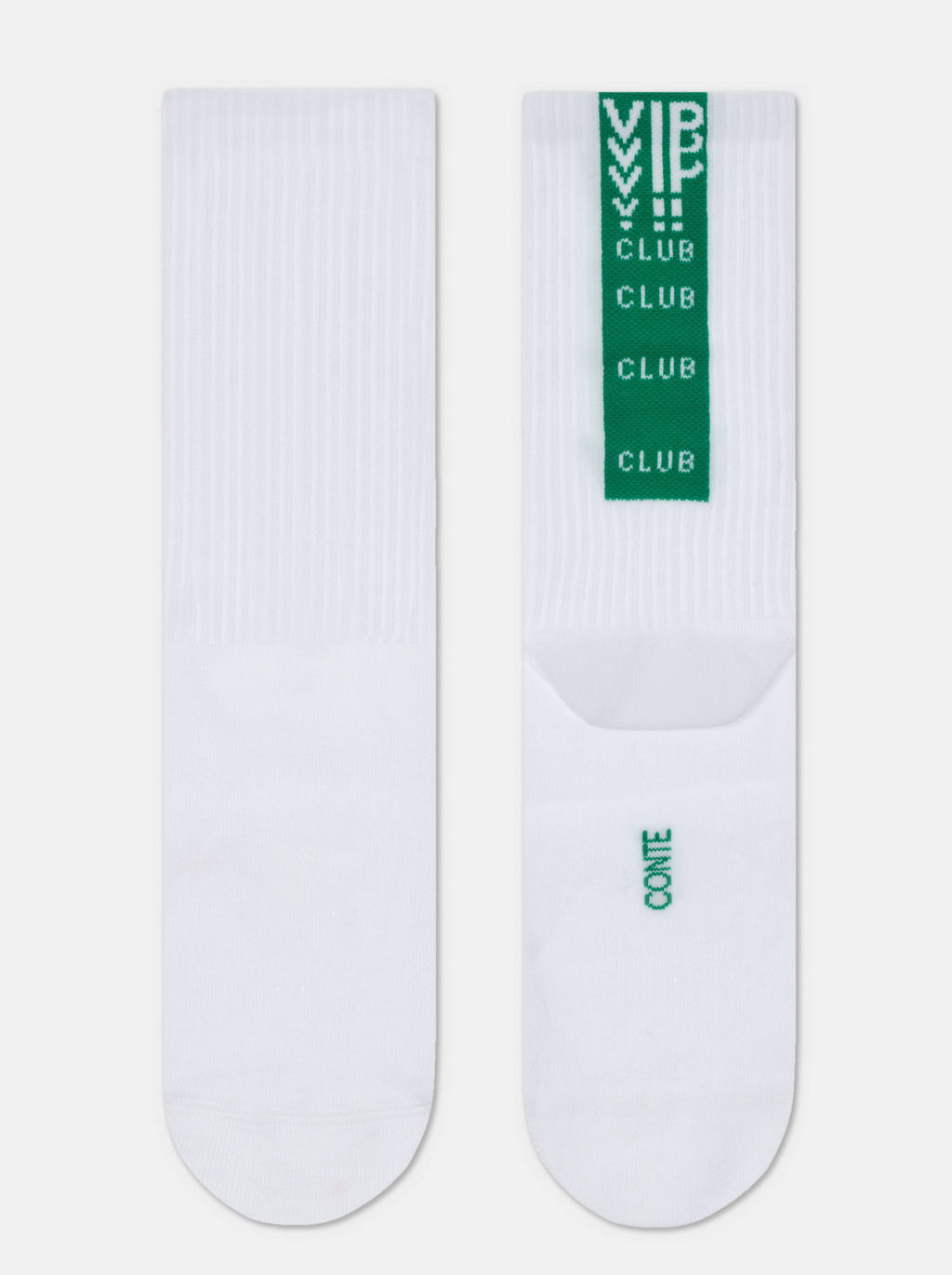 Цена за 2 пары. Носки Теплые CONTE Удлиненные хлопковые носки ACTIVE белый-зеленый - Conte elegant фото 6